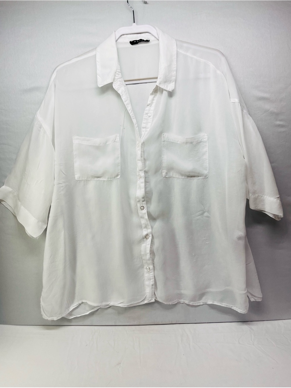 Maven West White Relaxed Button-Down Shirt